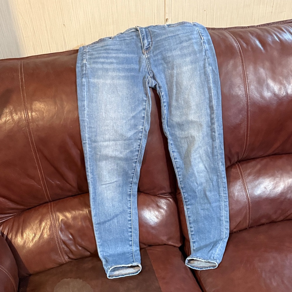 American Eagle Outfitters Light Blue high rise jeggings 6 short - Picture 4 of 9